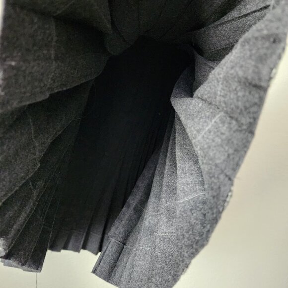 VALENTINO BOUTIQUE 70's wool knife pleated midi skirt avant guard 10‎ - Picture 6 of 9